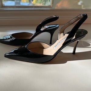 Manolo Blahnik Carolyne Mid Heel Slingback